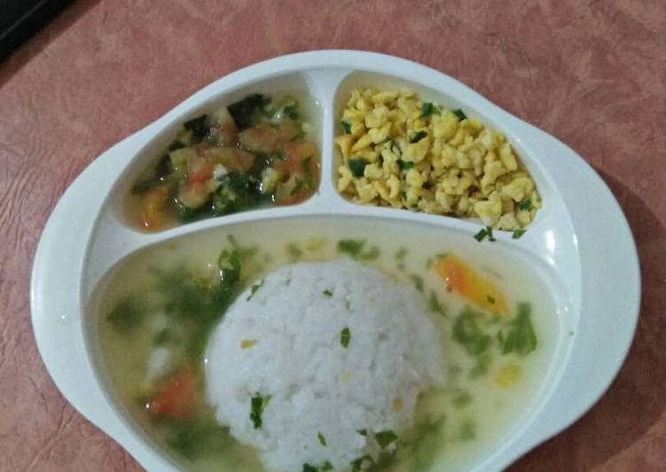 Resep MPasi 11mos+ orak arik telur+bening bayam,brokoli 
