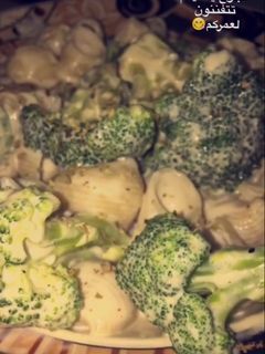 صورة لوصفة مكرونة خضار بصوص ابيض