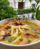 Bánh canh bột xắt nấu thịt gà,riêu tôm thịt