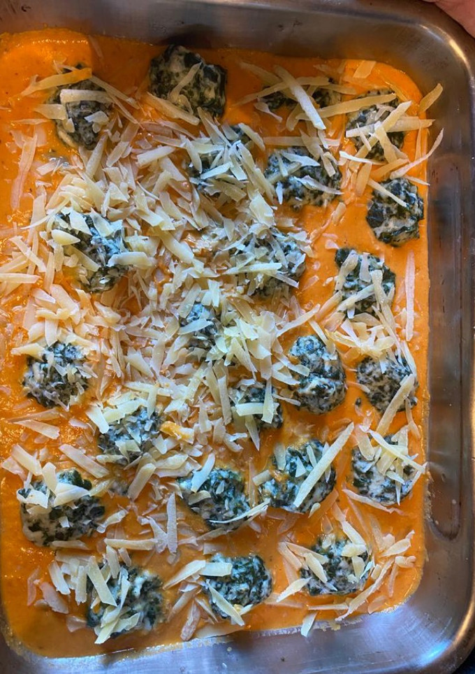 Una foto de Malfatti de espinaca