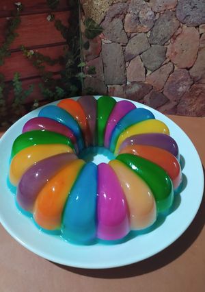 Foto resep Puding Pelangi