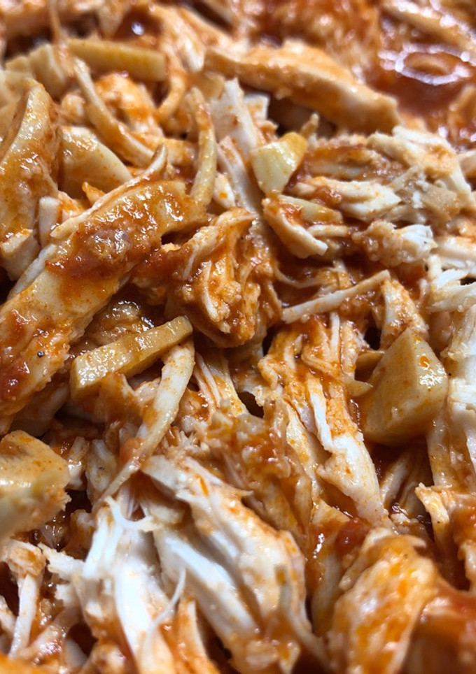 Una foto de Pulled chicken olla gm g