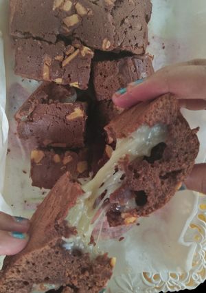 Foto resep Brownies isi Mochi