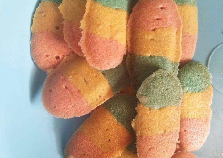 Resep: AppetizingLidah Kucing 3 Warna