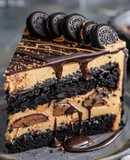 Decadent Peanut Butter Oreo Crust Chocolate Ganache Cake