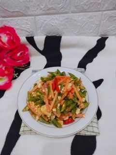 Foto resep Tumis Buncis Wortel Telur Asin