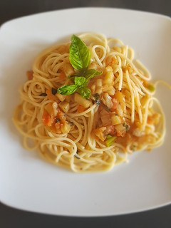 Una foto de Spaghetti con vegetales
