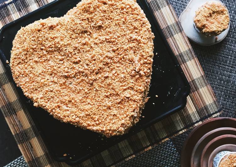 Mocha Nougat Cake (Mocca nougat) cooked dough