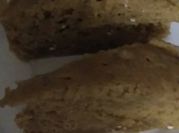 Una foto de torta de banano sin huevo