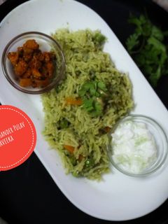 ग्रीन मसाला(coriander) पुलाव (green masala pulav recipe in marathi) रेसिपी चे मुख्य फोटो