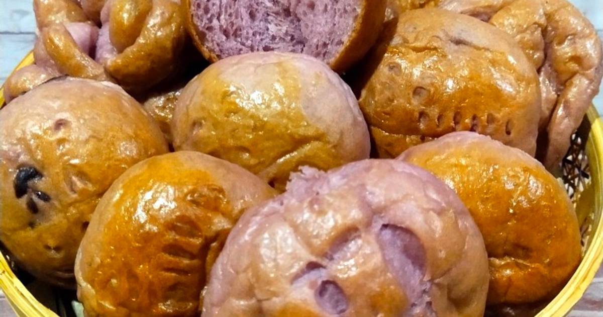 Resep Roti Talas (Taro) Aneka Isi oleh Shanty Yuniar Cookpad