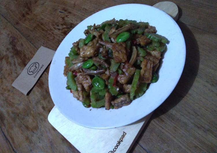 Tumis Pare Tempe dan Teri