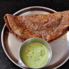 A picture of Ragi dosa (healthy millet dosa).
