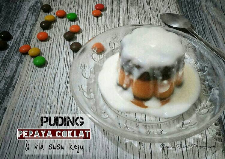 Puding Pepaya Coklat Vla susu keju