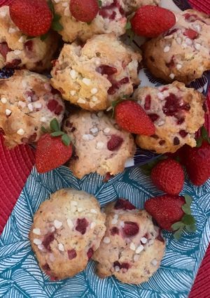 Une photo de Biscuits aux fraises façon cookies