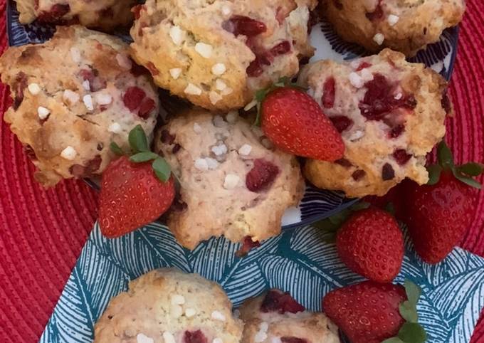 Comment faire Cuire Délicieuse Biscuits aux fraises façon cookies