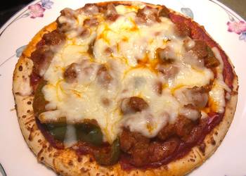 Fresh, Cooking Recipe Quick and Easy Sausage Pizza Very Delicious