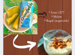 Foto resep Snack MPASI 8+ "Melon Susu blend"