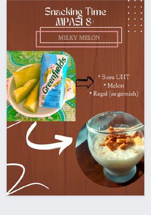 Foto resep Snack MPASI 8+ "Melon Susu blend"
