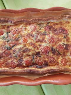 Una foto de Quiche de tomates cherry