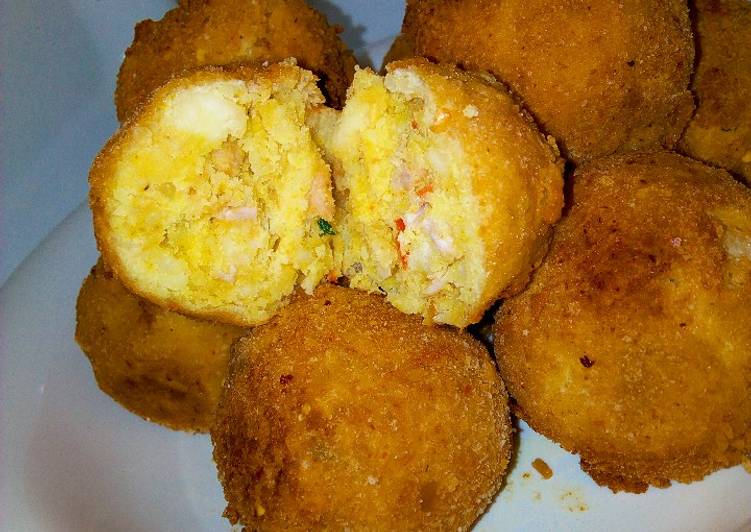 Chicken yam balls