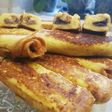Roulés de brioche perdu, fourés à la pâte à tartiner vegan