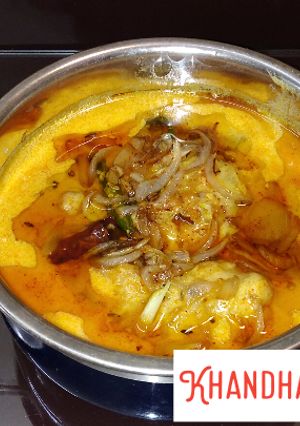 A picture of Moms style Kadhi.