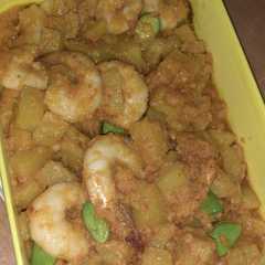 A picture of Udang Sambal Petai Kentang.