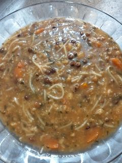 عکسی از دستور سوپ رشته