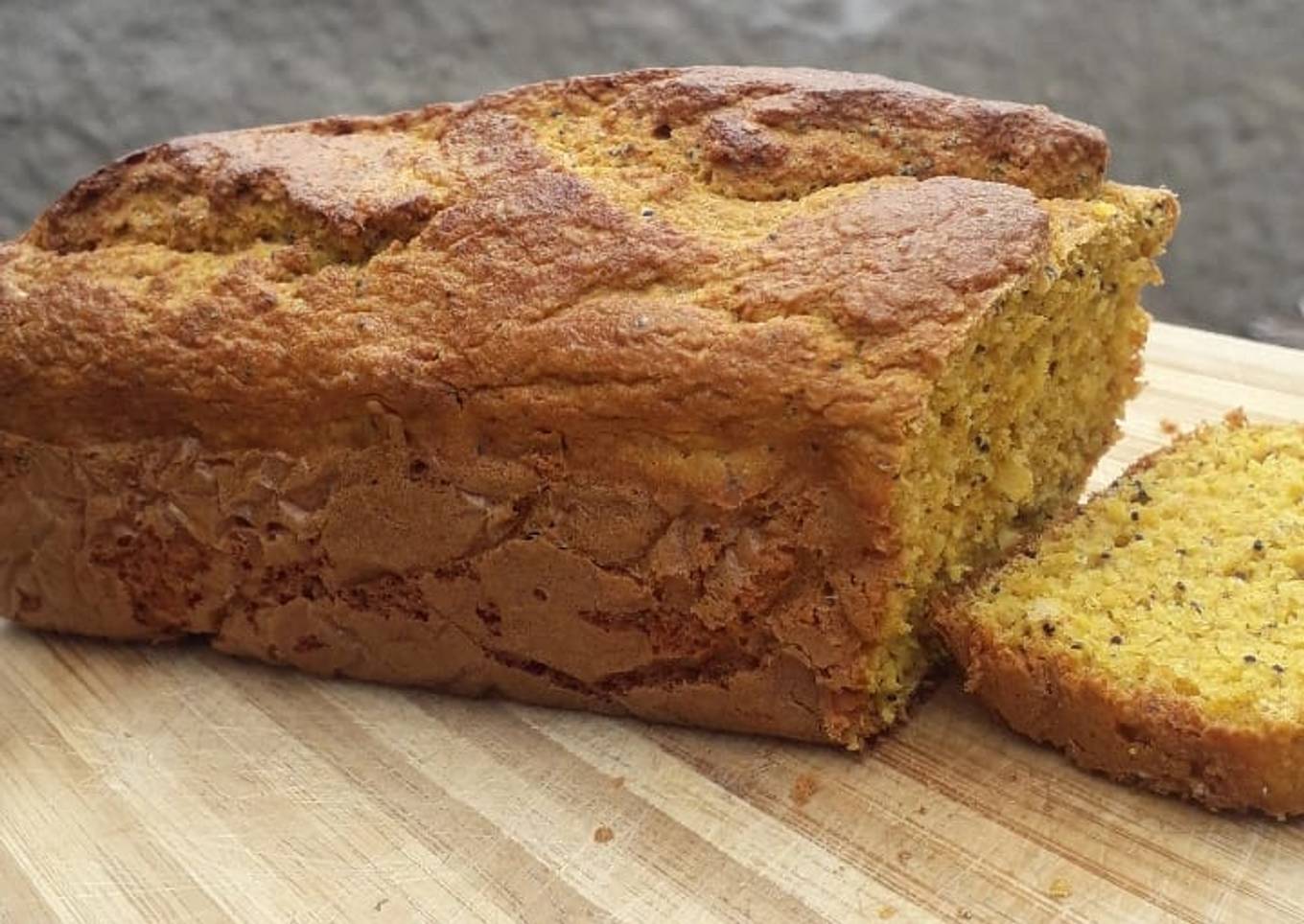 Budín integral de mandarina y semillas de amapola saludable 🍊🔆