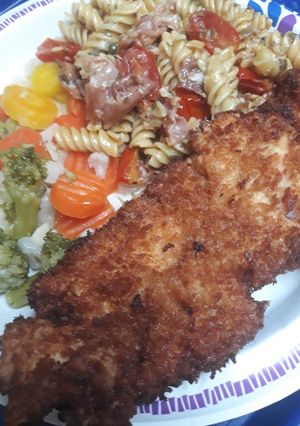 A picture of Chicken Schnitzel.