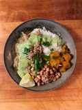 Peruvian Shredded chicken and cilantro sauce