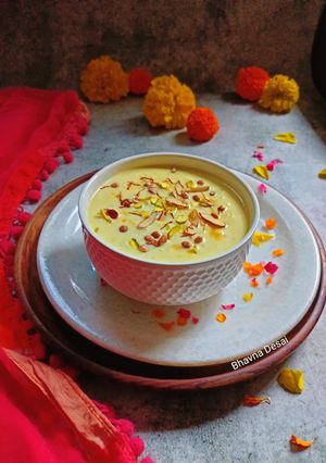 A picture of કેસર દૂધપાક.(Kesar Dudhpak Recipe in Gujarati).