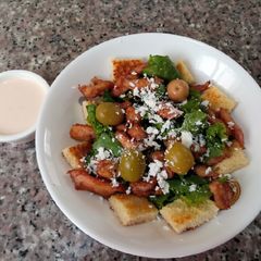 A picture of Caesar salad.