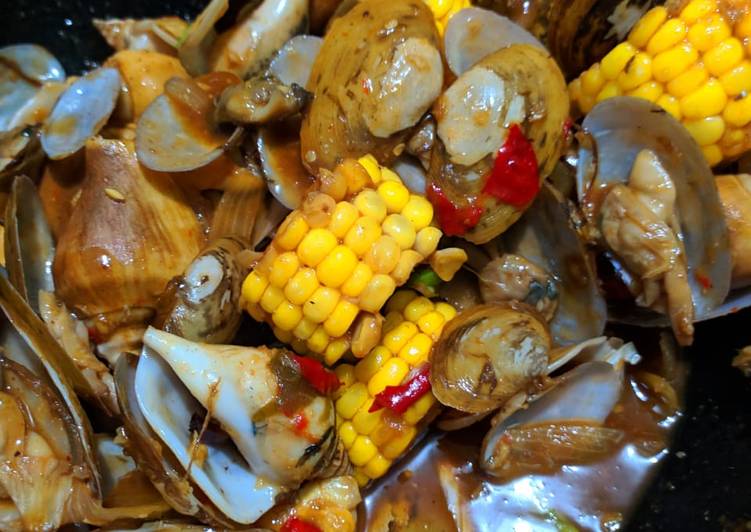 Resep Seafood Saus Padang Sok Kabeh Kerang And Amp Gonggong Yang Enak