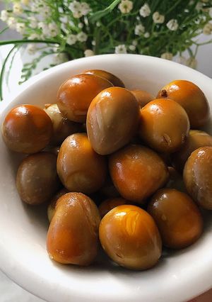Hình của món Trứng cút xông khói.