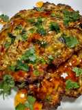 Filipino pork torta with chili maple sauce