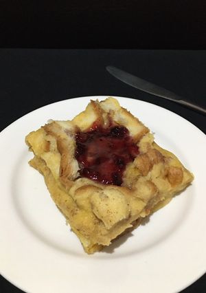 Foto resep Bread Pudding with Blueberry