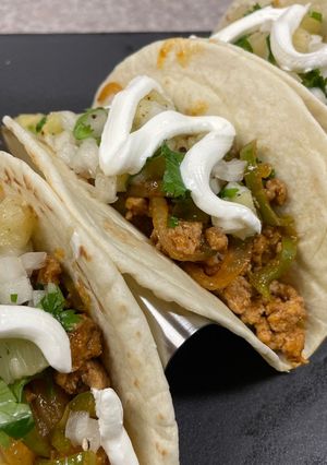 A picture of Pineapple Salsa Pork Tacos.