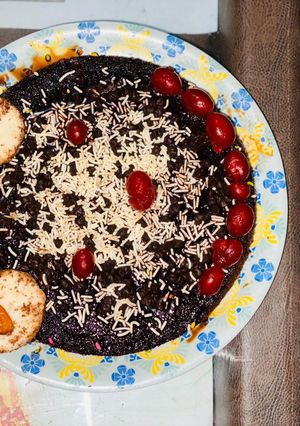 A picture of Eggless Chocolate Cake.