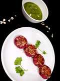 Beetroot Oats Mini Tikki