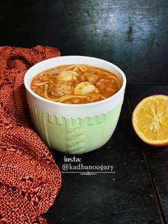 عکسی از دستور سوپ رشته و عدس ترکی 🍲