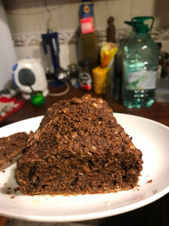 Una foto de Budín de banana y cacao (saludable)