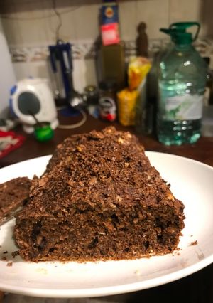 Una foto de Budín de banana y cacao (saludable)
