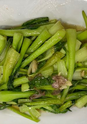 Hình của món Cải thìa mini xào tỏi.