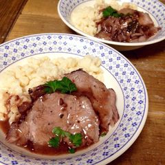 A picture of Pork Sauerbraten (Swabian Style).