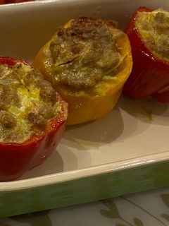 彩椒鑲肉（氣炸鍋版） 的食譜成品照片