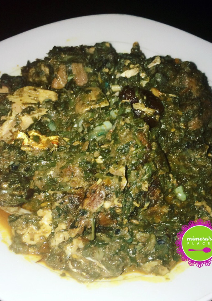 A picture of Afang Soup.