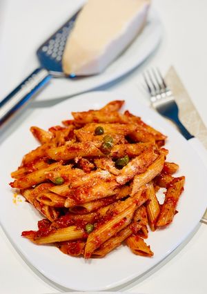 Paradicsomos tonhalas penne recept fotója