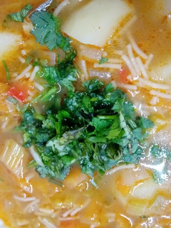 Una foto de Sopa casera de verduras